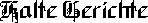 kalte gerichte